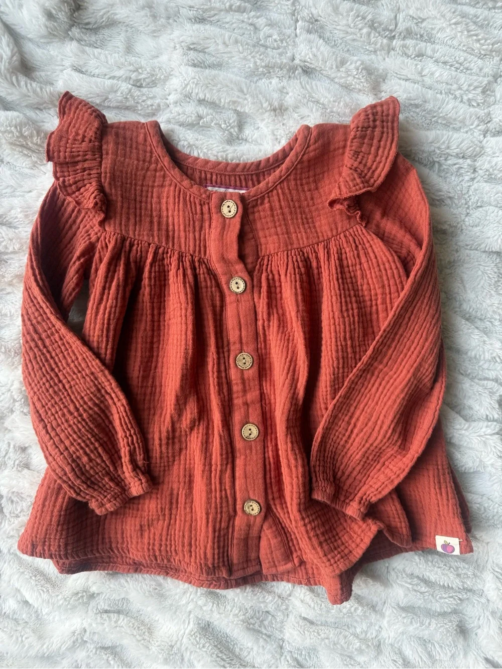 Cheeky Plum 2-Piece Floral Legging Set | Size 5T | Rust Gauze Tunic |